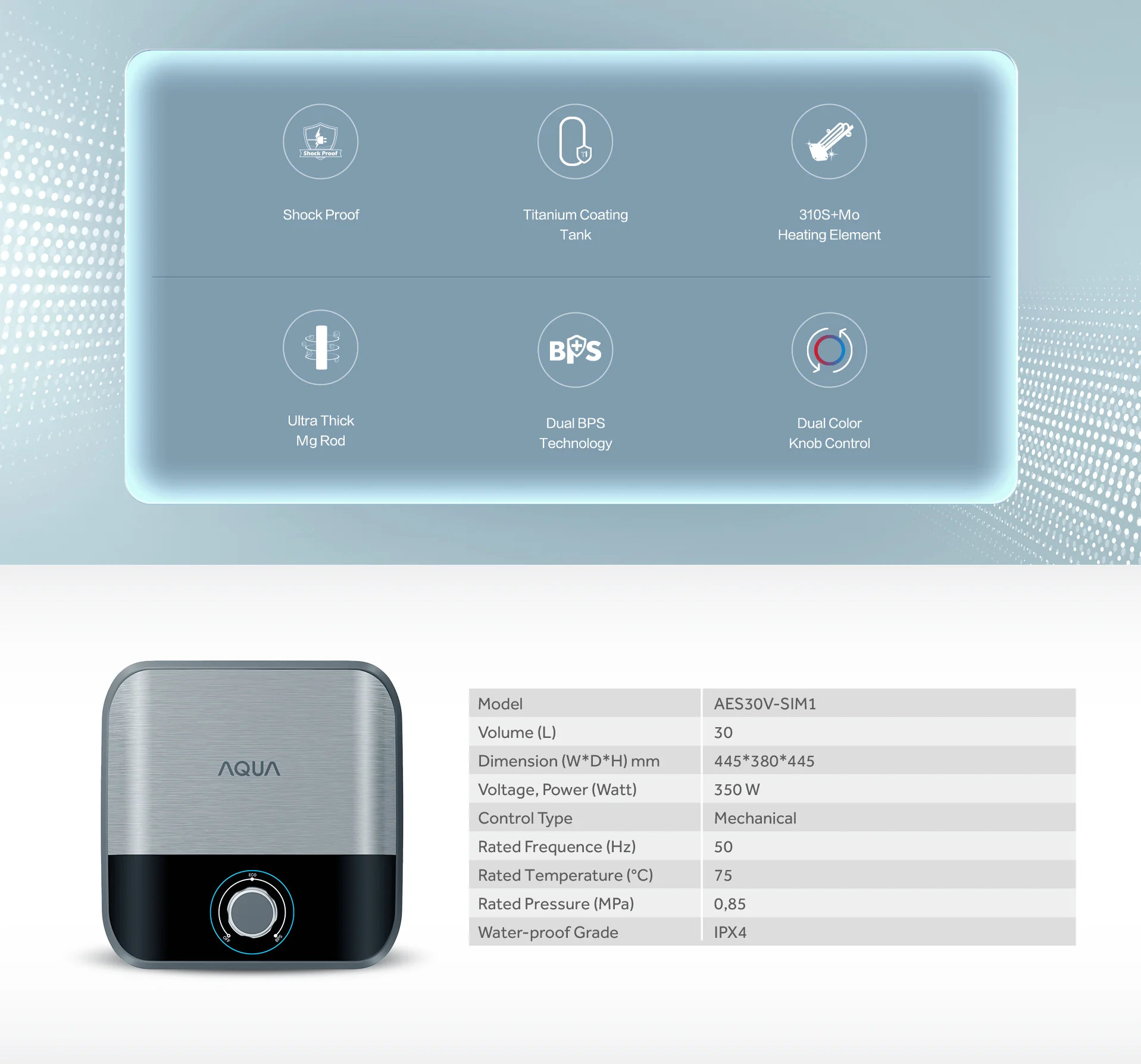 Water heater AES30V-SIM1